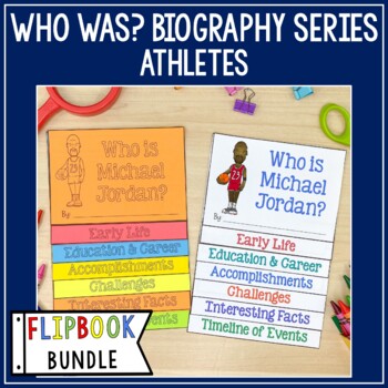 Preview of Who Was Biography Series Flip Books Bundle - Athletes
