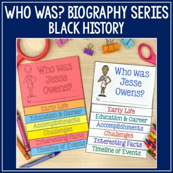 Preview of Who Was Biography Series Flip Books - Black History Month Project Activities