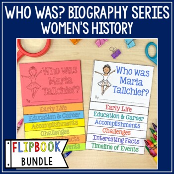 Preview of Who Was Biography Series Flip Books Bundle - Women's History
