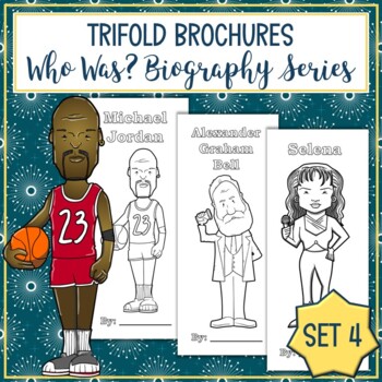 Preview of Who Was Biography Series Trifold Brochures Set 4