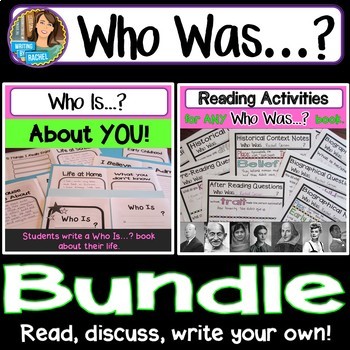 Preview of Who Was? Biography Series Bundle! Activities for ANY Book & Who Is? About You!