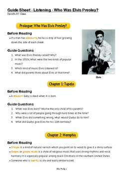 Who Was Elvis Presley Worksheets Teaching Resources Tpt