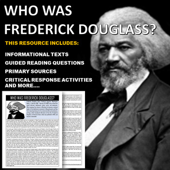 Preview of Who Was Frederick Douglass? Readings, Comprehension Questions and Activities