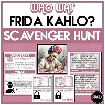 Preview of Who Was Frida Kahlo SCAVENGER HUNT - Reading Comprehension - Extension Activit