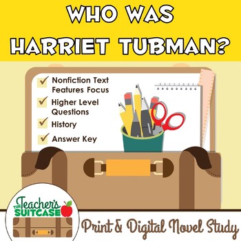 Preview of Who Was Harriet Tubman? {Black History Month Novel Study} - PRINT & DIGITAL