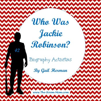 Preview of Who Was Jackie Robinson illustrated biography literature study guide