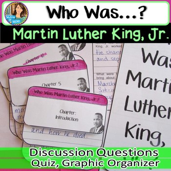 Preview of Who Was Martin Luther King Jr? Biography Series Novel Unit