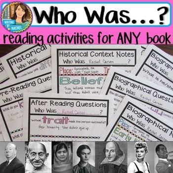 Preview of Who Was? Biography Series- Reading Activities for ANY Who Was Book EXPANDED