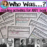 Who Was? Biography Series- Reading Activities for ANY Who 