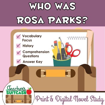 Preview of Who Was Rosa Parks? {Black History Month Novel Study} - PRINT & DIGITAL