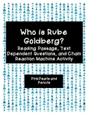 Who Was Rube Goldberg Reading, Questions, and STEM Activity