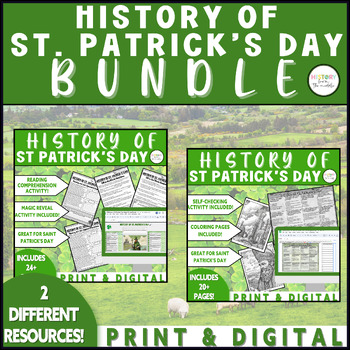 Preview of History of St. Patrick's Day BUNDLE | Video & Rdg Activities - Print & Digital