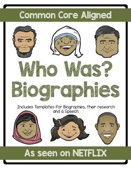 Preview of Who Was? Themed Famous Person Biography Research Project BUNDLE