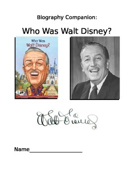 Preview of Who Was Walt Disney Study Guide?