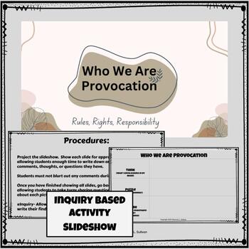 Preview of Who We Are Unit of Inquiry Provocation