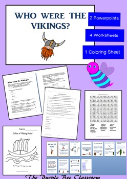 Preview of Who Were The Vikings? Powerpoints and worksheets