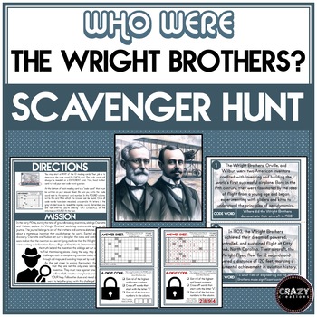 Preview of Who Were The Wright Brothers SCAVENGER HUNT - Reading Comprehension