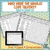 Who Were the Navajo Code Talkers Word Search Puzzle Activity