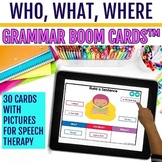 Who, What, Where, Sentence Building BOOM™ Cards for Langua