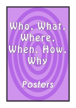 Preview of Who, What, Where, When, How, Why Posters