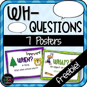 Preview of Who, What, Where, Why, When and How Question Posters