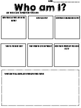 math 1 for worksheet in grade TpT Math  am Worksheets   Who/What Fun   I? Warm Ups