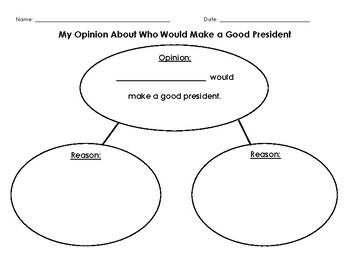 Bubble Map For Writing Who Would Make A Good President? Opinion Writing Bubble Map By Abby  Carpenter