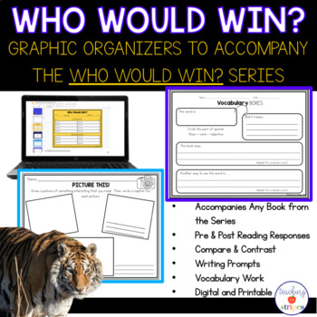 Preview of Who Would Win? Graphic Organizers | Any WWW? Book | Printable & Digital Formats