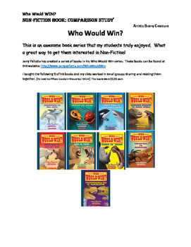 Preview of Who Would Win?  Nonfiction Book Study