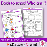 Who am I? A nice introductory form for teachers, SLP's... 