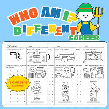 Preview of Guess who? Career / job / occupation activities worksheets