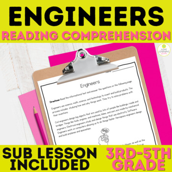 Preview of Who are Engineers Reading Comprehension Informational Passage STEM Jobs