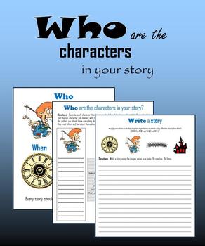 Preview of Narrative Writing - Who, Where, When