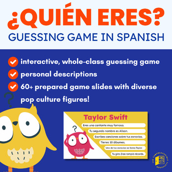 Preview of Game: Who are you? Spanish guessing game