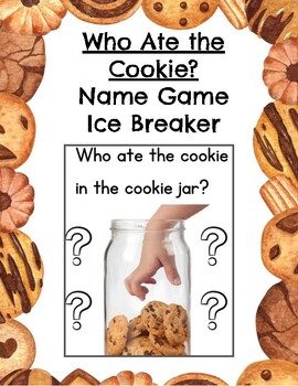 Who Stole The Cookie From The Cookie Jar? Name Game Tags