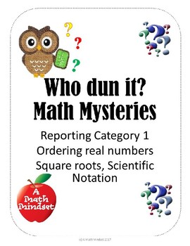 Preview of Who dun it Math Mysteries RC 1 8th grade Math TEKS  8.2a, 8.2b, 8.2c, 8.2d