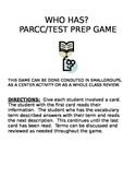 Who has? PARCC/ Test Prep Words Game
