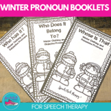 Winter Pronoun Booklets for Speech Therapy