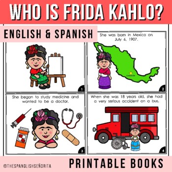 Preview of Who is Frida Kahlo? - Women's History Month Easy Reader Book (English & Spanish)