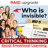 Who is Invisible Critical Thinking Lesson (SEL): Handouts 