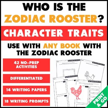 Preview of Chinese Zodiac Animal Activities - The ROOSTER Character Development Worksheets