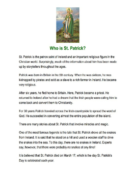 Preview of Who is St Patrick