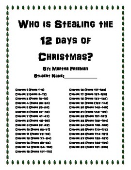 Preview of Who is Stealing the 12 Days of Christmas (Book Club with questions)