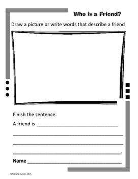 Preview of Skills for Writing: Who is a Friend?
