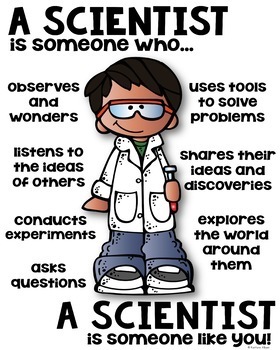 Scientist  Poster  for Elementary Grades STEM someone who 