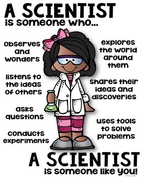 Preview of Scientist Poster for Elementary Grades STEM [someone who]