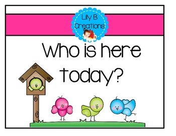 Who S Here Today Chart Printable