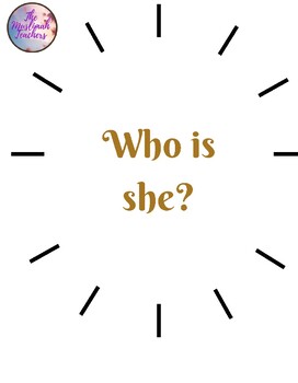 Preview of Who is she? Matching game