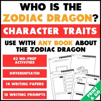 Preview of Chinese Zodiac Animal Activities - The DRAGON Character Development Worksheets