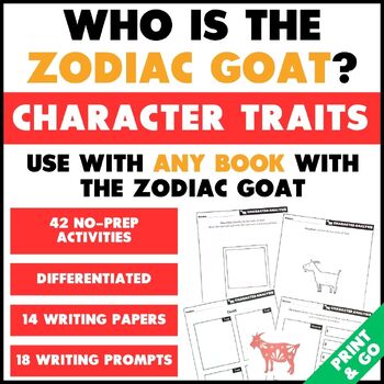Preview of Chinese Zodiac Animal Activities - The GOAT Character Development Worksheets